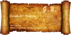 Gombár Magda névjegykártya