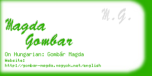 magda gombar business card